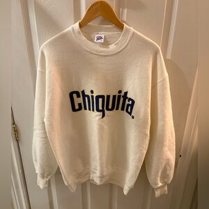 Vintage Jerzees White Super Sweats Chiquita banana sweatshirt